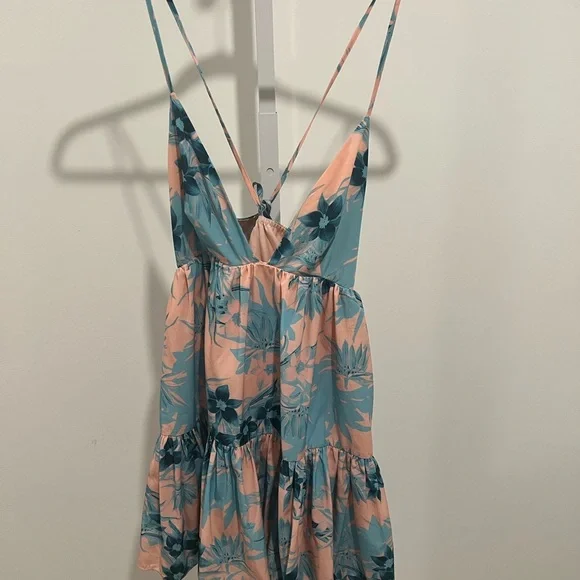 Lovers + Friends Womens XSmall Meet Me At Sunset Babydoll Dress Revolve Floral - Picture 3 of 5